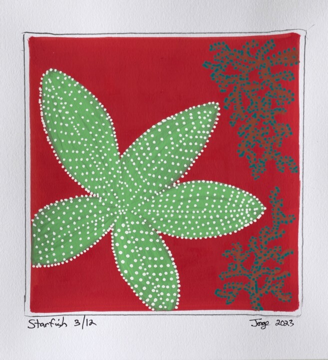 Pittura intitolato "Starfish 3/12" da Jorge Gonzalez, Opera d'arte originale, Acrilico