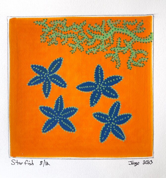 Painting titled "Starfish 8/12" by Jorge Gonzalez, Original Artwork, Acrylic