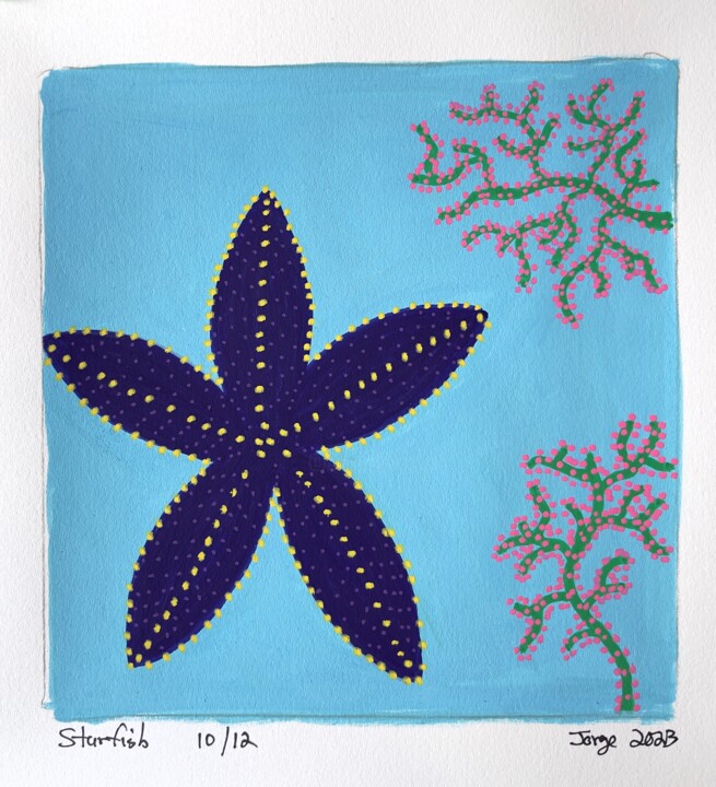 Painting titled "Starfish 10/12" by Jorge Gonzalez, Original Artwork, Acrylic