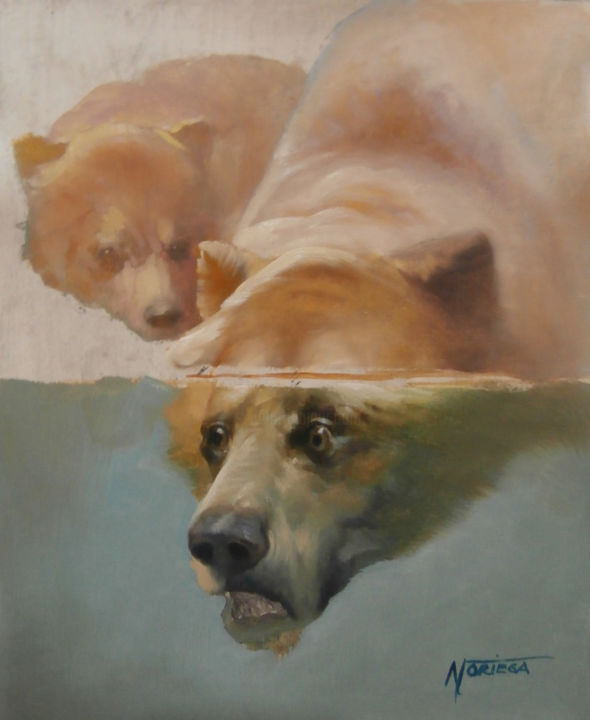 "bear.jpg" başlıklı Tablo Noriega Art tarafından, Orijinal sanat, Petrol