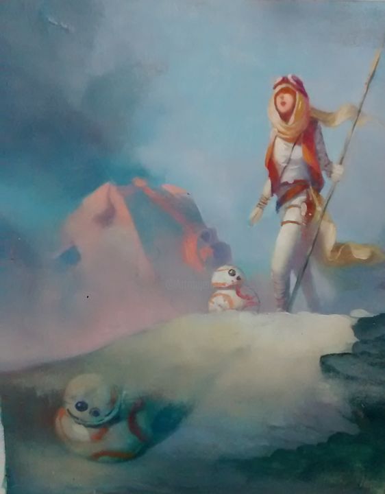 Painting titled "Rey" by Noriega Art, Original Artwork, Oil