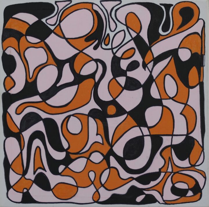Painting titled "Untitled" by Jorge Pinto Guedes, Original Artwork, Marker Mounted on Wood Panel