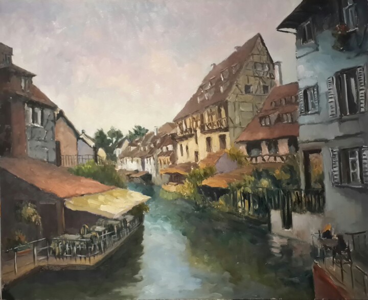 Painting titled "Colmar , Francia" by Jorge Pizzanelli, Original Artwork, Oil