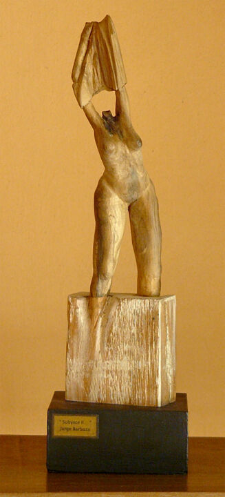 Sculpture titled "" SUBYACE II "" by Jorge R. Barboza, Original Artwork, Wood