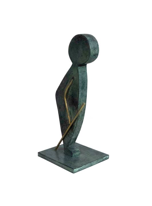 Sculpture titled "Walker (Caminhante)" by Jorge Braga, Original Artwork, Metals
