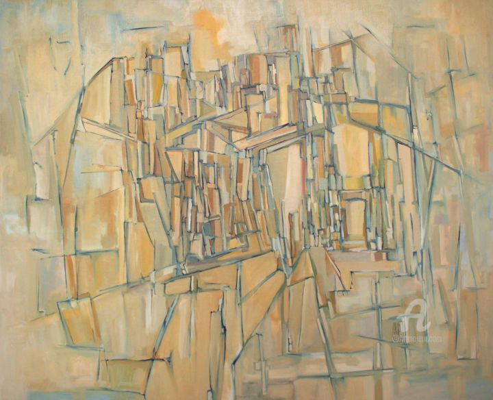 Peinture intitulée "Lisbonne" par Jorge Coelho, Œuvre d'art originale, Huile