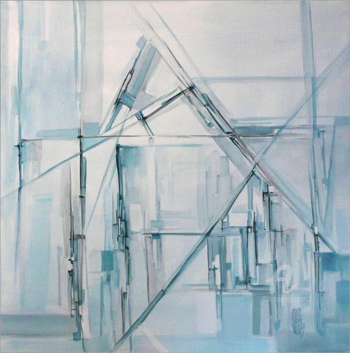 Painting titled "Rêveries constructi…" by Jorge Coelho, Original Artwork, Acrylic