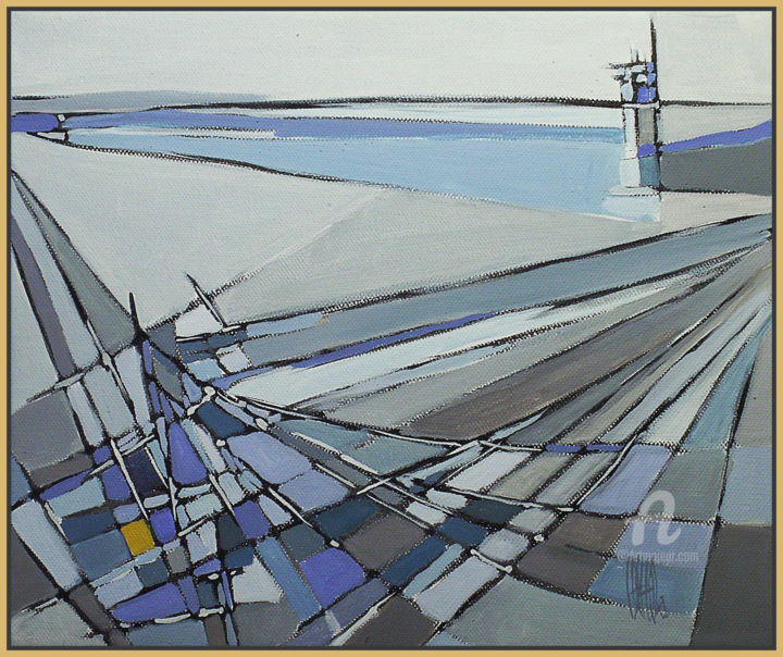 Malerei mit dem Titel "Vigilance marine" von Jorge Coelho, Original-Kunstwerk, Acryl