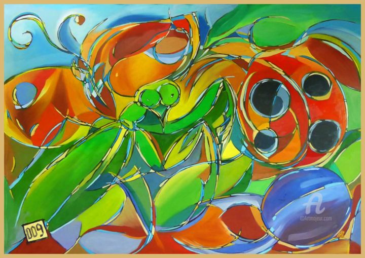 绘画 标题为“Papillon (5)” 由Jorge Coelho, 原创艺术品, 丙烯