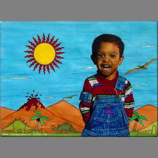 Painting titled "Luke" by Jorge Gallardo, Original Art, Oil