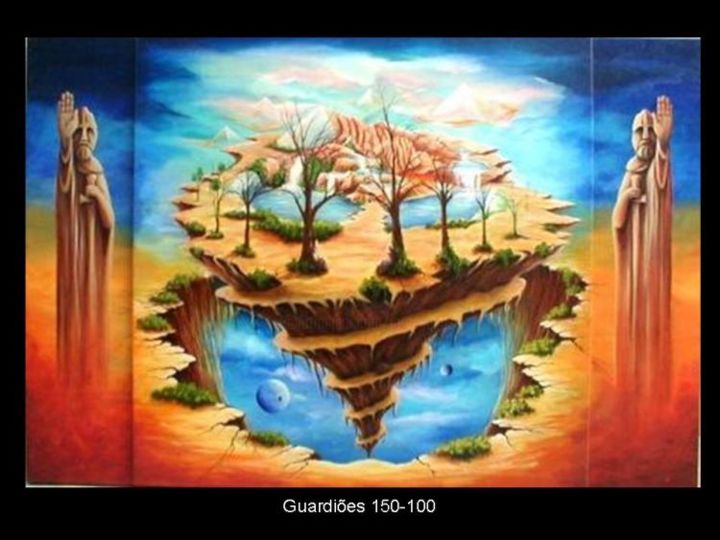 Pintura titulada "Guardiões" por Jorgemiguele, Obra de arte original, Otro
