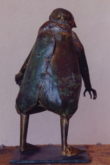 Sculpture titled "Old man" by Jorge Velarde, Original Artwork, Metals