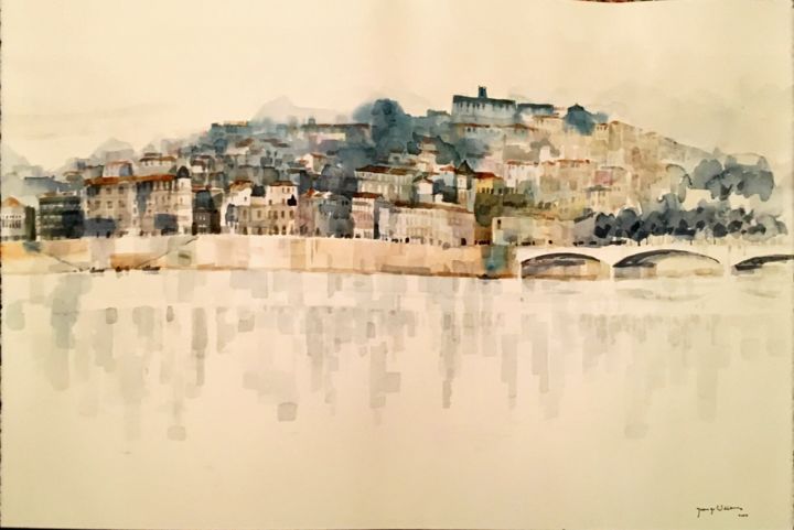 Painting titled "coimbra-aguarela.jpg" by Jorge Vieira, Original Artwork, Watercolor