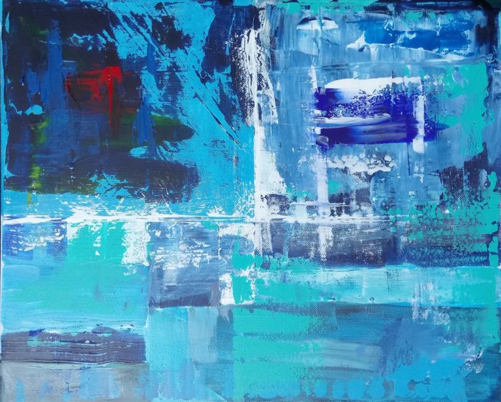Peinture intitulée "Variation bleue" par Georges Allin (JorJ), Œuvre d'art originale, Acrylique