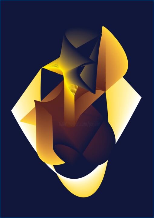 Arts numériques intitulée "Totem" par Georges Allin (JorJ), Œuvre d'art originale, Peinture numérique