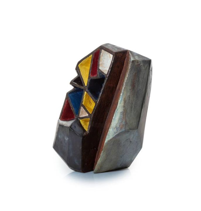 Sculpture titled "MONDRIAN'S SOLITUDE" by Joanna Roszkowska, Original Artwork, Ceramics