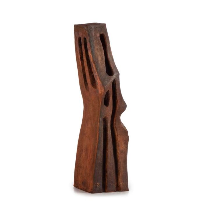 Sculpture titled "ABERRATIO: RUST" by Joanna Roszkowska, Original Artwork, Ceramics