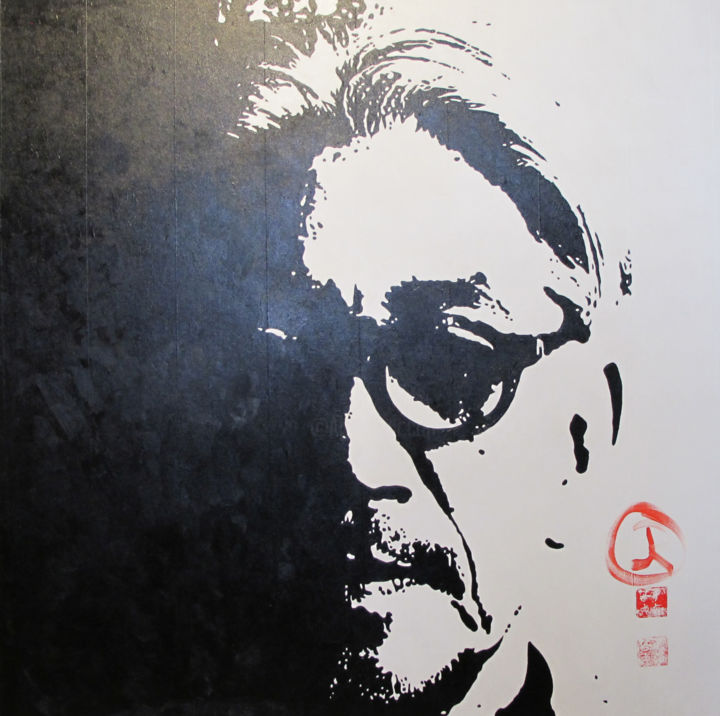 Peinture intitulée "RYUICHI SAKAMOTO" par Richard Jolicoeur, Œuvre d'art originale, Acrylique