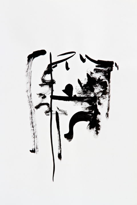 Dessin intitulée "Graphie Musicale n°…" par José Bosch, Œuvre d'art originale, Encre
