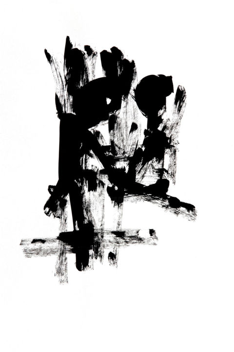 Drawing titled "Graphie Musicale n°…" by José Bosch, Original Artwork, Ink