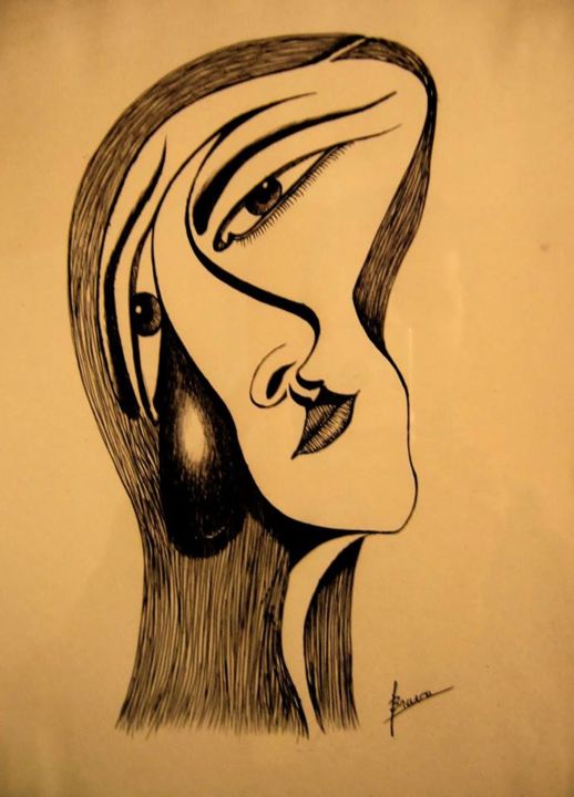 Drawing titled "Momento III" by José Bravo Rosa, Original Artwork, Ballpoint pen