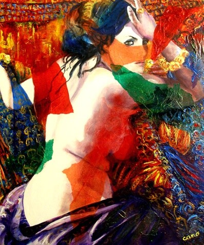 Peinture intitulée "la reine de Saba" par José Cano, Œuvre d'art originale