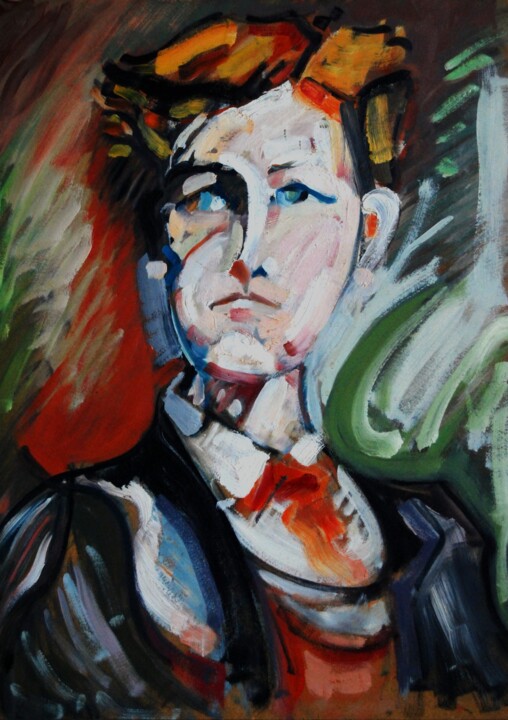 Pittura intitolato "Rimbaud" da Jose Carlos Cordoba, Opera d'arte originale, Olio