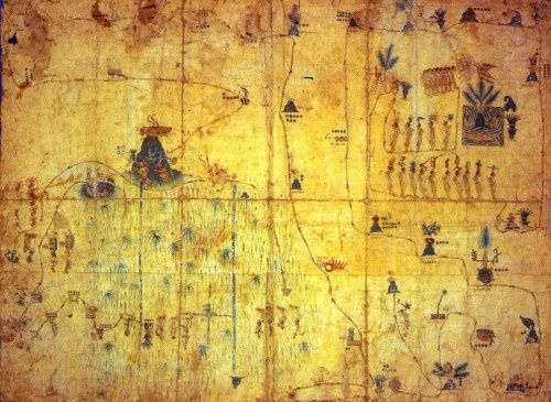 Pintura titulada "La Ruta Maya" por José Cukier, Obra de arte original, Oleo
