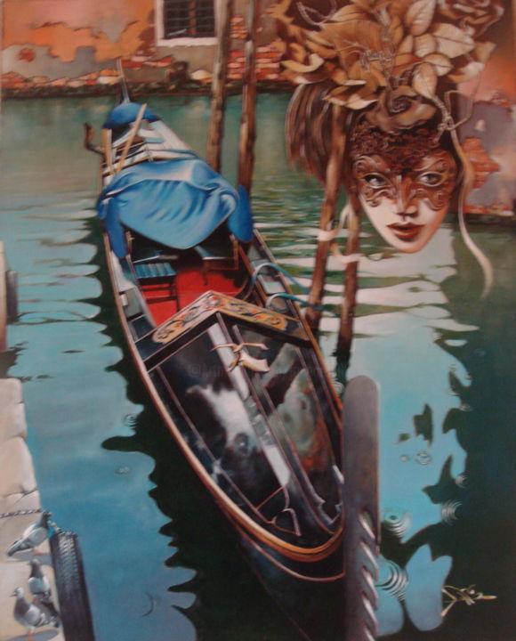 Peinture intitulée "VENISE SYMBOLIQUE" par José Garcia (GARBEL), Œuvre d'art originale