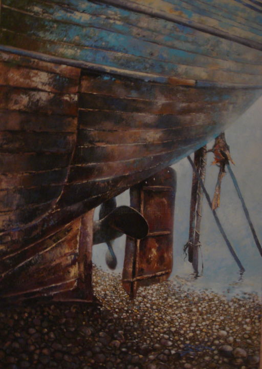 Peinture intitulée "LA FIN DU VOYAGE" par José Garcia (GARBEL), Œuvre d'art originale, Acrylique