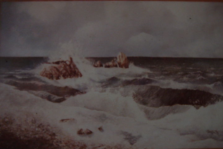 Malerei mit dem Titel "orage en mer" von José Garcia (GARBEL), Original-Kunstwerk