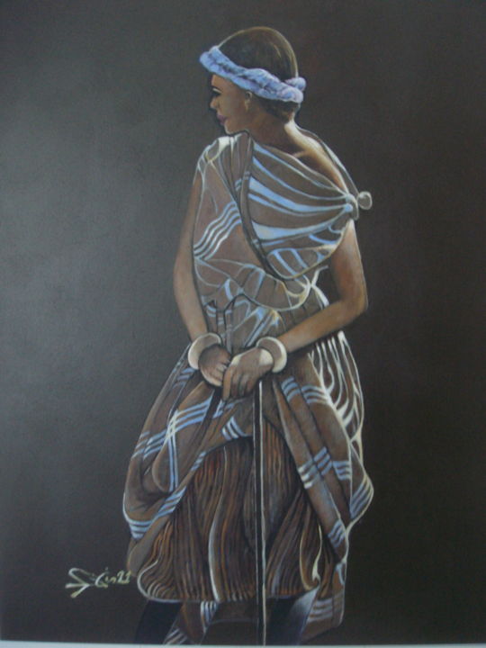 Peinture intitulée "Mauresque" par José Garcia (GARBEL), Œuvre d'art originale, Acrylique
