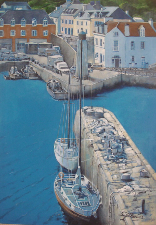 绘画 标题为“Port  Sauson, Belle…” 由José Garcia (GARBEL), 原创艺术品, 丙烯