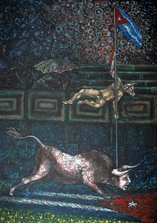 Pittura intitolato "homenaje-a-goya.jpg" da Lorenzo, Opera d'arte originale, Acrilico