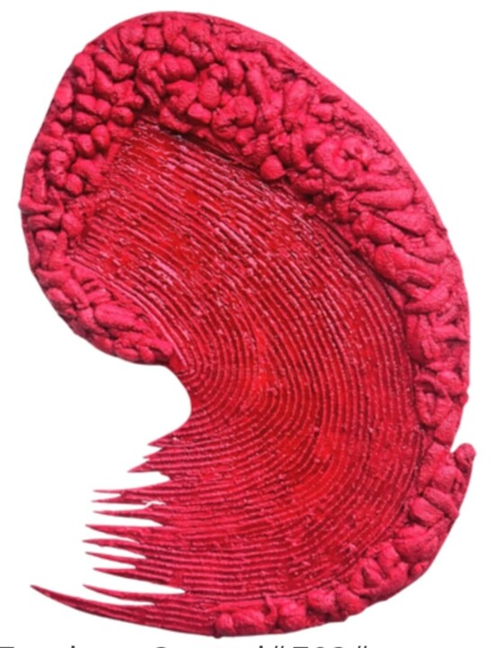 Sculpture titled "ESCULTURA GESTUAL D…" by José Luis Pilotto, Original Artwork, Polymer clay Mounted on Other rigid panel