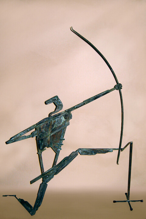 「Arqueiro」というタイトルの彫刻 José Manuel Lopes Cardosoによって, オリジナルのアートワーク