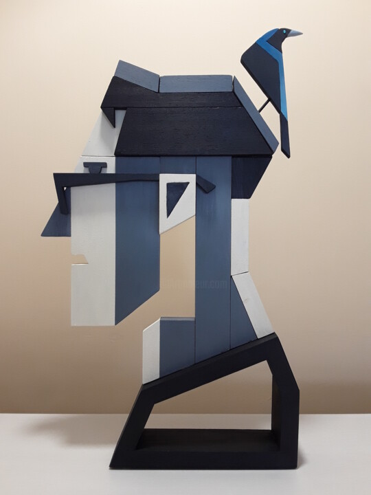 Sculpture intitulée "TALANTE" par José Manuel Solares, Œuvre d'art originale, Bois