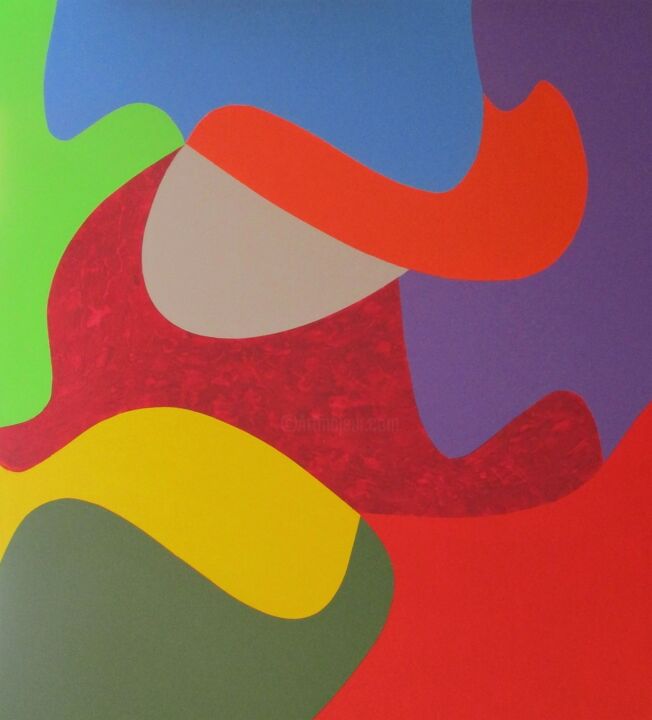 Pintura titulada ""PAJARO LOCO"" por Jose Maria Palacin Calvo, Obra de arte original, Acrílico Montado en Bastidor de camill…