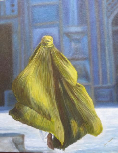 Картина под названием "L'ombre de l'Afghan…" - José-Marie Filezac, Подлинное произведение искусства