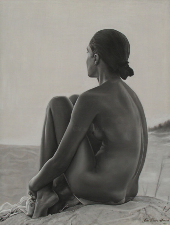 Ζωγραφική με τίτλο "Solitude" από José Pedro Santos Almeida, Αυθεντικά έργα τέχνης, Λάδι
