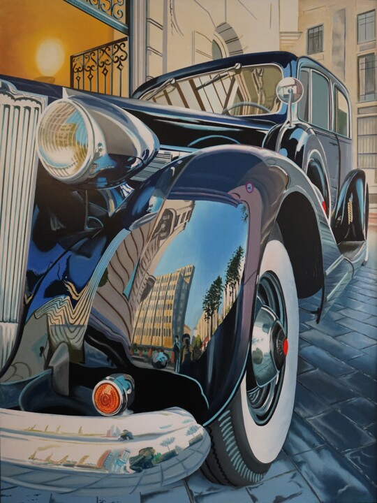 Painting titled "Glamour Americano /…" by Jose Ramon Muro Pereg (JRMuro), Original Artwork, Oil