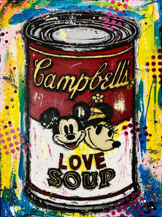 Pintura intitulada "Love Soup" por Jose Rivera, Obras de arte originais, Acrílico