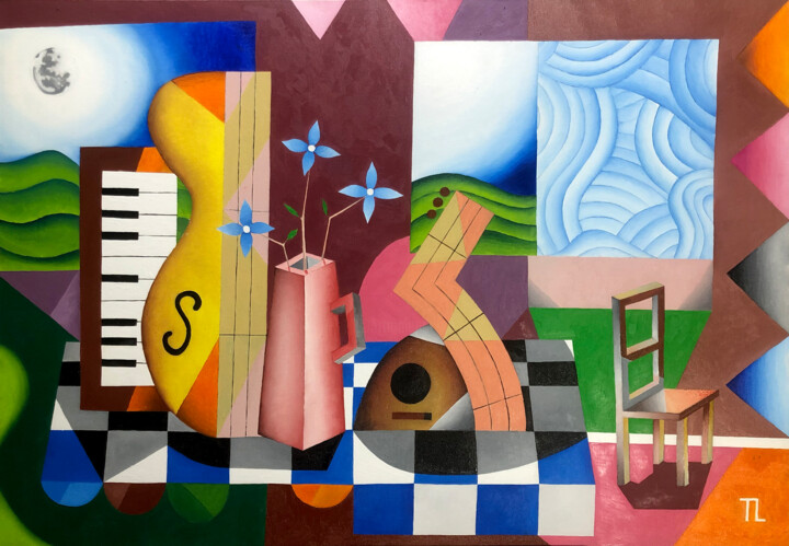 Pintura intitulada "Mesa de Músico 58" por José Roberto Teixeira Leite Junior, Obras de arte originais, Óleo Montado em Arma…