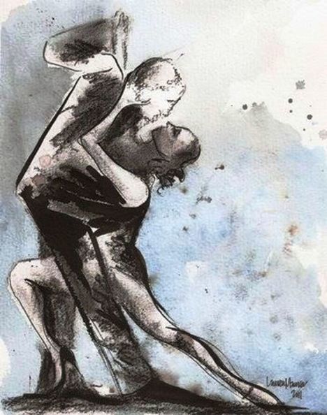 Pintura titulada "tango-para-baudelai…" por Ayuso, Obra de arte original, Oleo