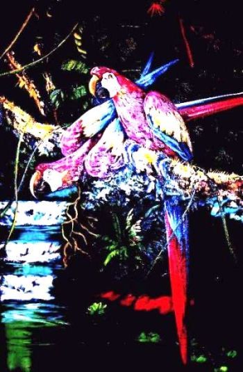 Painting titled "Serie de Pajaros de…" by Jose Sucre, Original Artwork