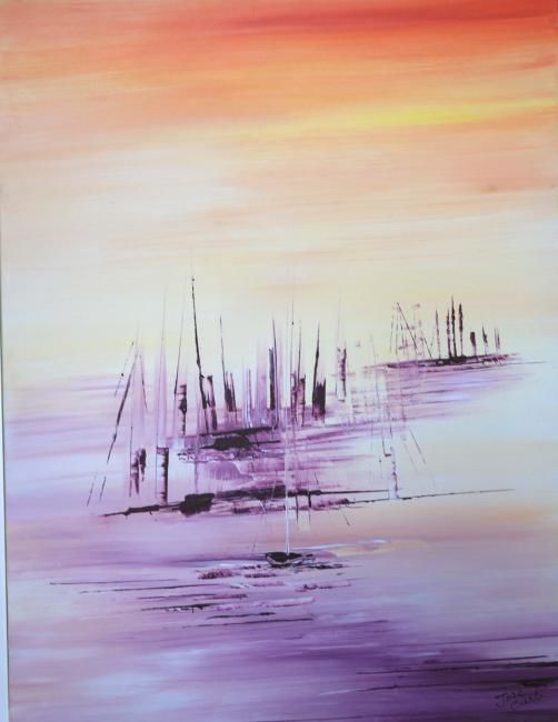 Painting titled "DOUCE EVASION" by Jose Curti, Original Artwork, Oil