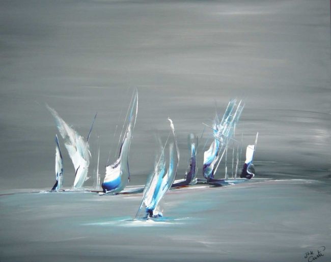Painting titled "rechauffement clima…" by Jose Curti, Original Artwork, Oil
