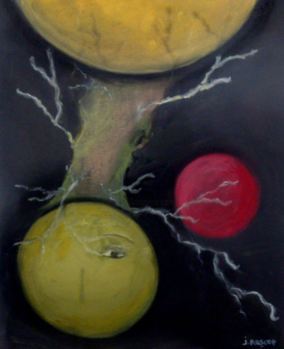 Peinture intitulée "L'appel de l'arbre…" par Josée Roscop, Œuvre d'art originale, Pastel