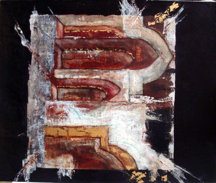 Peinture intitulée "portes-sacrees-José…" par Josée Roscop, Œuvre d'art originale, Huile
