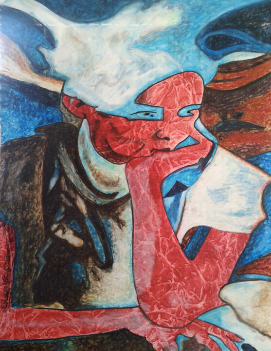 Malerei mit dem Titel "die-geister-die-ich…" von Josef Leitner, Original-Kunstwerk, Acryl